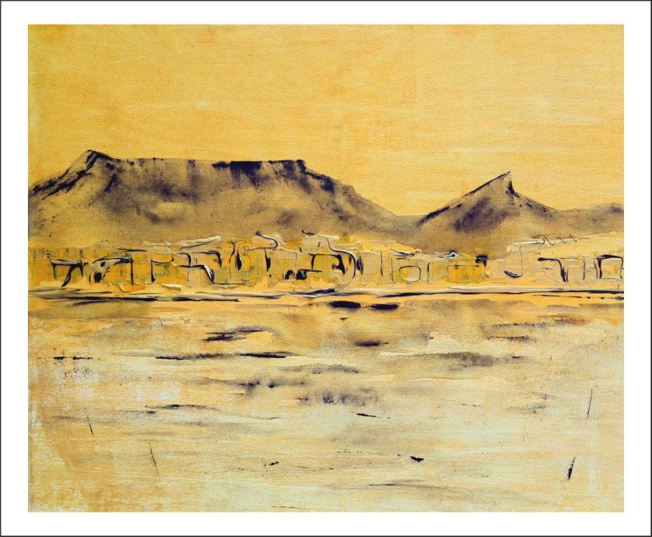 Südafrika Skyline in Gold